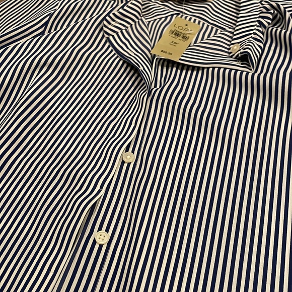 NWT Loft Striped Button Up - Picture 3 of 4